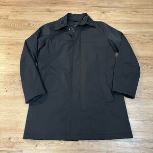 Tumi Tech Black Full Zip Jacket Coat Men's M/M Lightweight Water Resistant